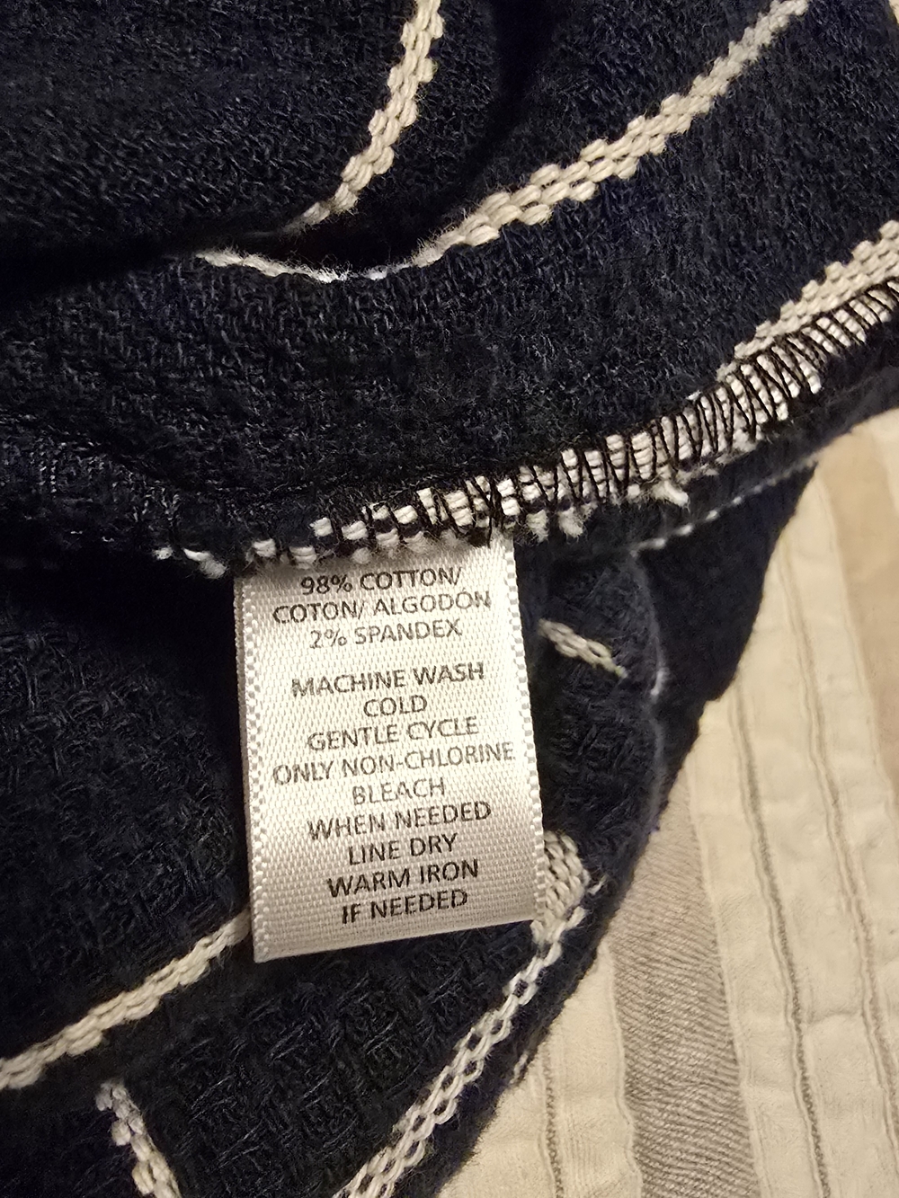 LOFT Navy and White Striped Pencil Skirt - Picture 5 of 6